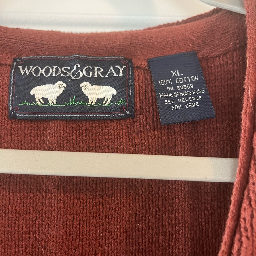 Rust Button-Up Knit Vest - Picture 2 of 2